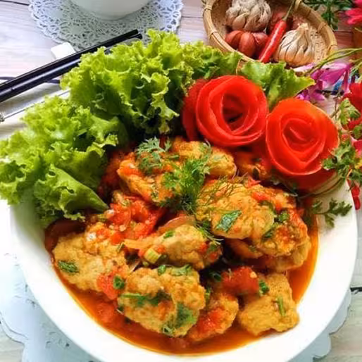 Bí Quyết Chế Biến Chả Mực Giã Tay Hạ Long Sốt Cà Chua Chuẩn Vị